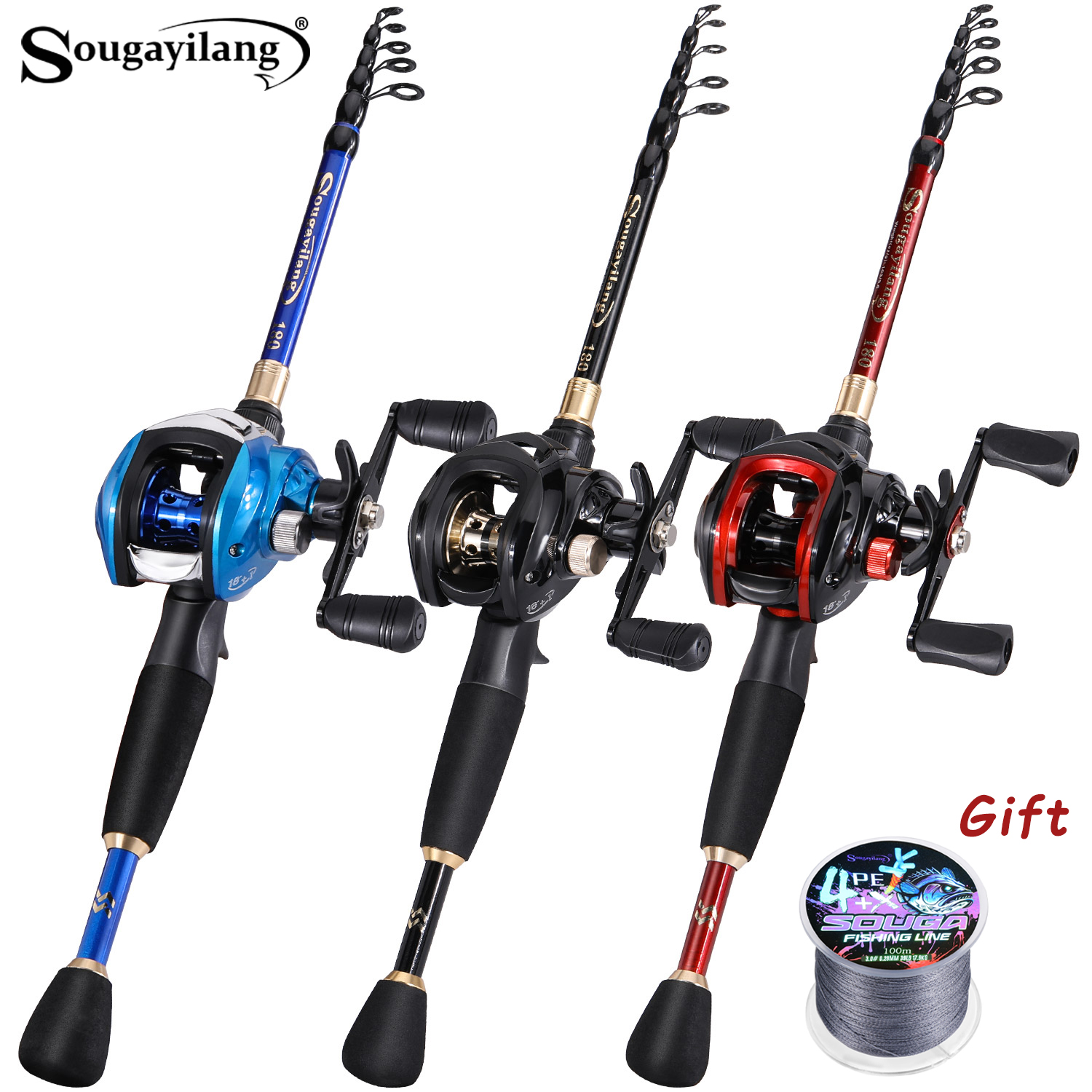 Fishing Rod Combo - Sougayilang Fishing Set with Carbon Fiber