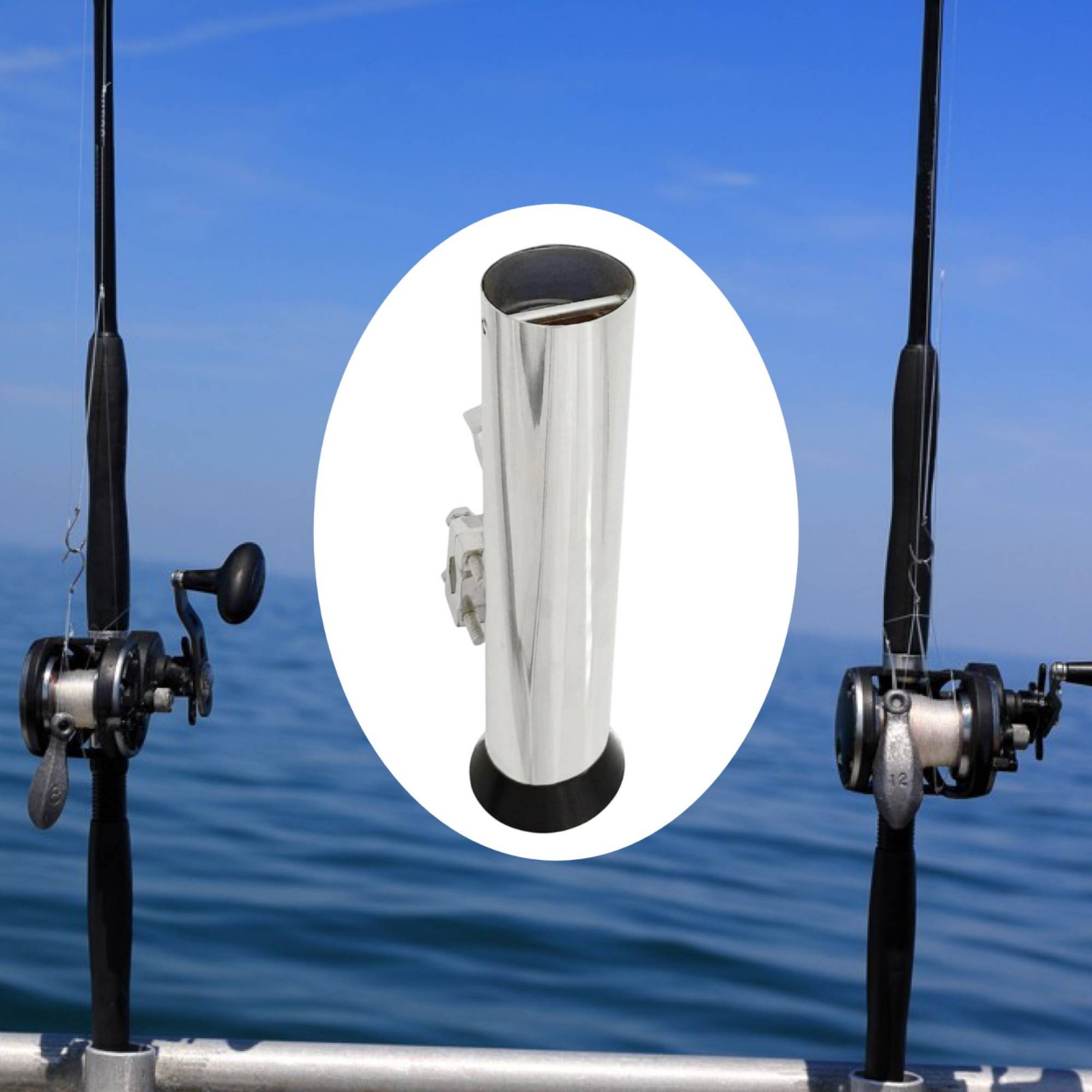 Adjustable Rail Mount Rod Hold - Fishing Rod Boat review and price