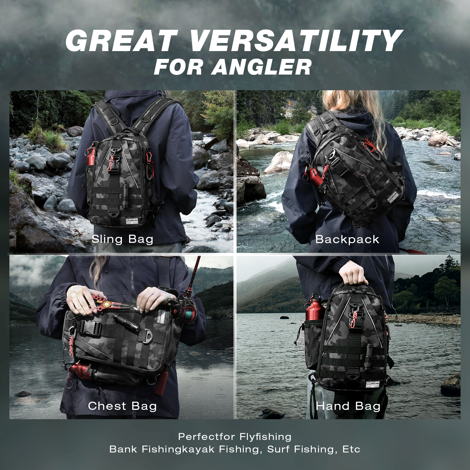 Fishing Backpack Tackle Sling  - Fishing Rod Fly review and price