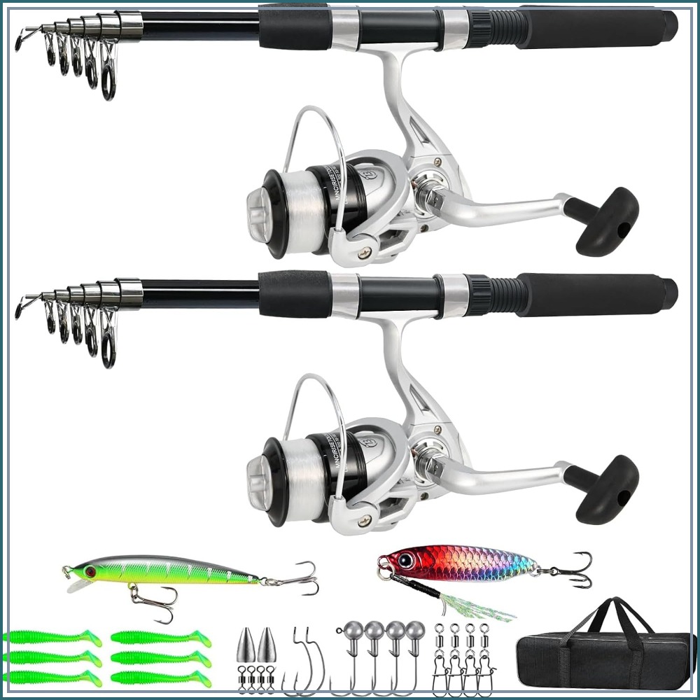 Fishing Pole Combo 6.9ft 2Pcs  - Fishing Rod Combo review and price