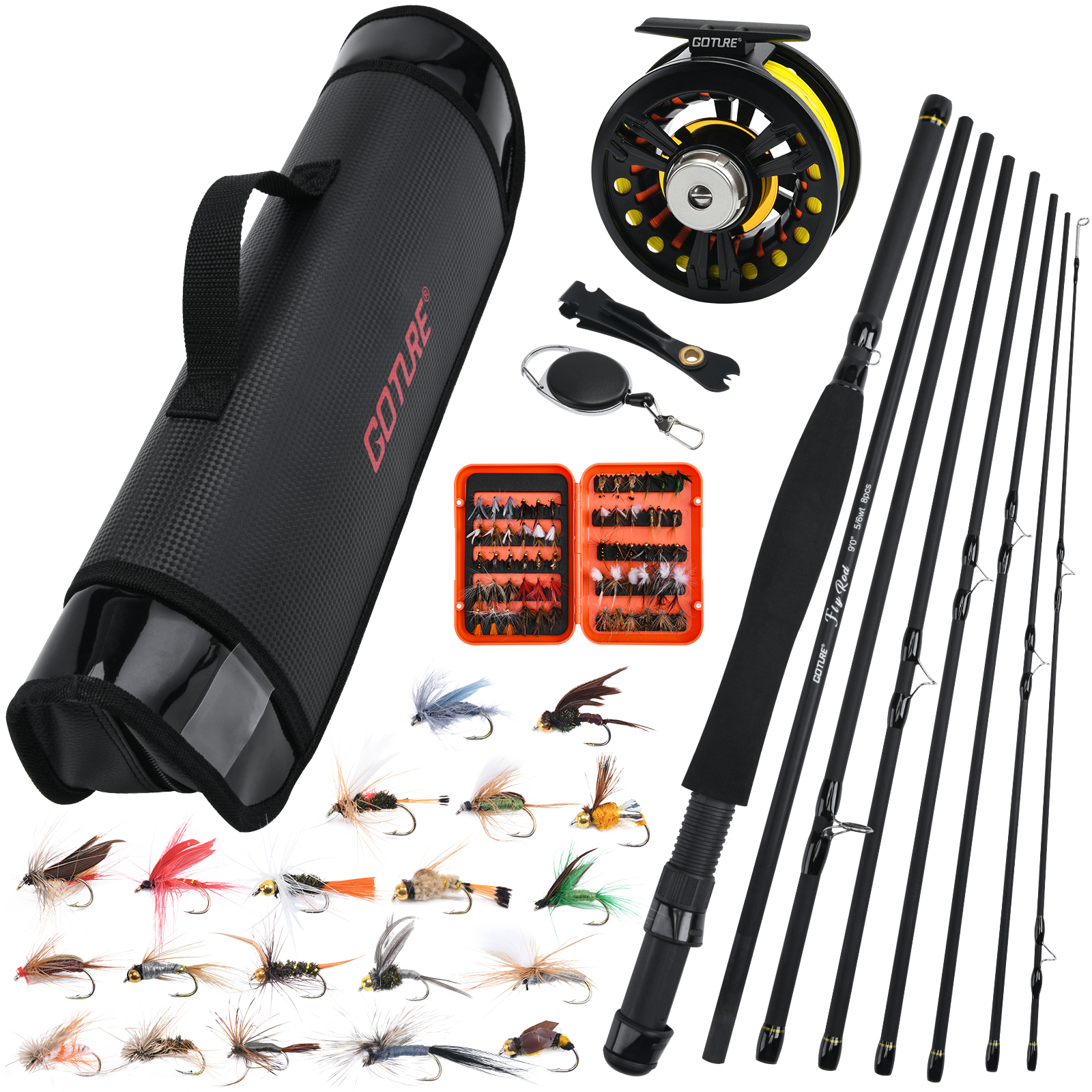 Goture 8Section Travel Fly Fis - Fishing Rod Fly review and price