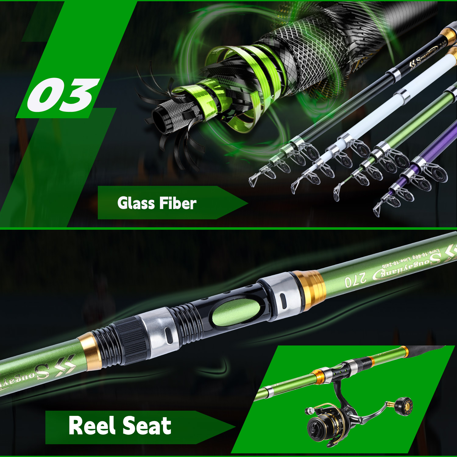Sougayialng spinning fishing r - Fishing Rod Combo review and price