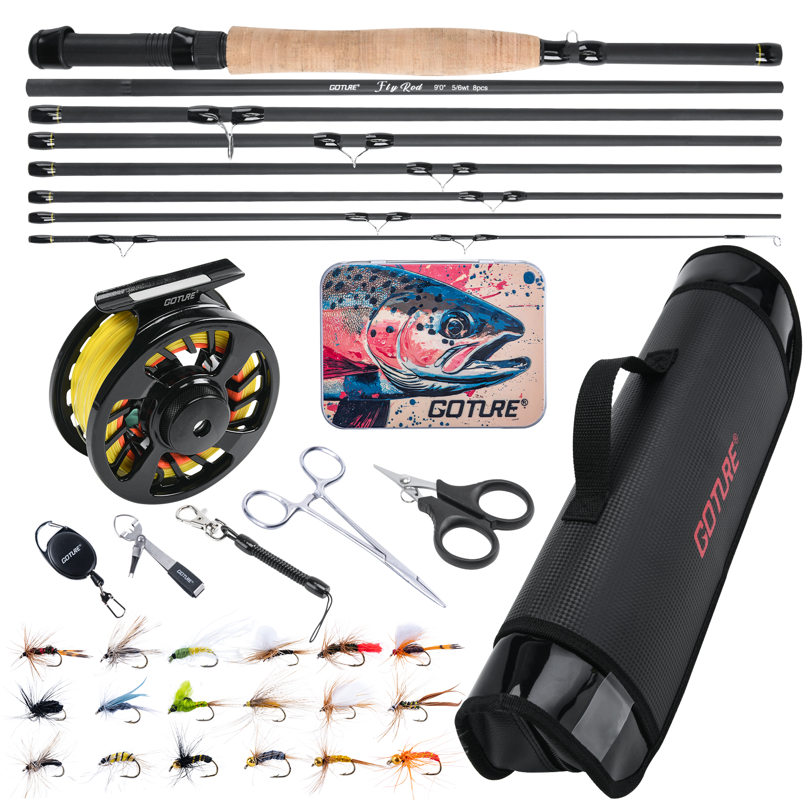 Goture Fly Fishing Rod and Ree - Fishing Rod Fly review and price