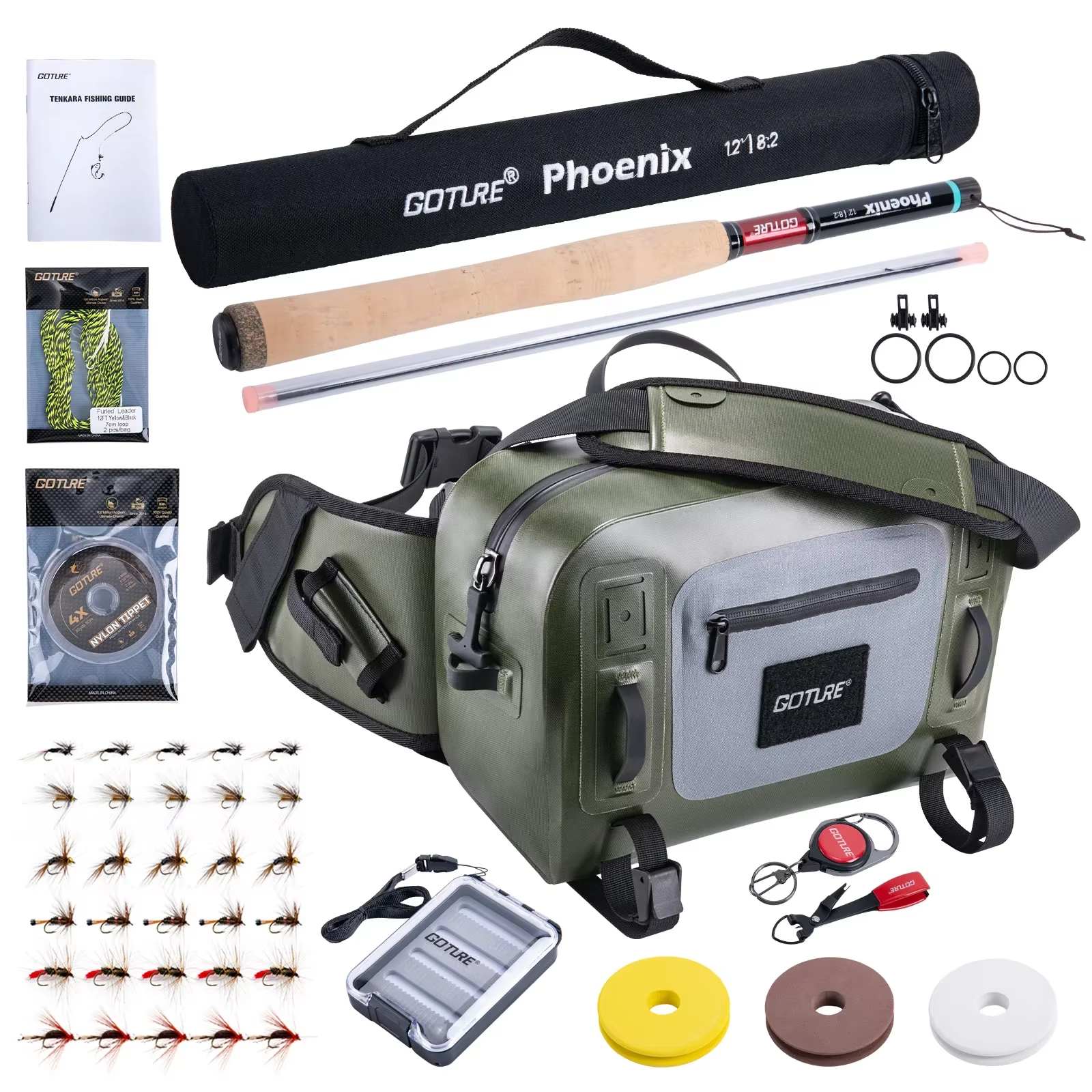 Goture 3.6m Tenkara Rod Set wi - Fishing Rod Tip Replacement review and price