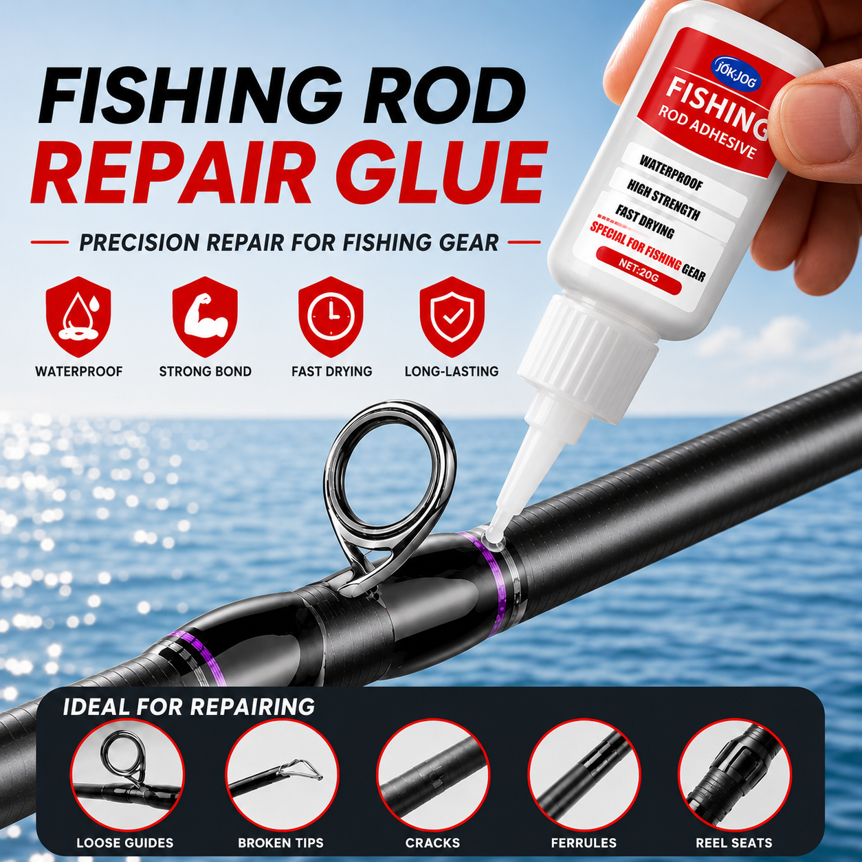 Ifubo Fishing Rod Adhesive, Mu - Fishing Rod Repair Kit review and price