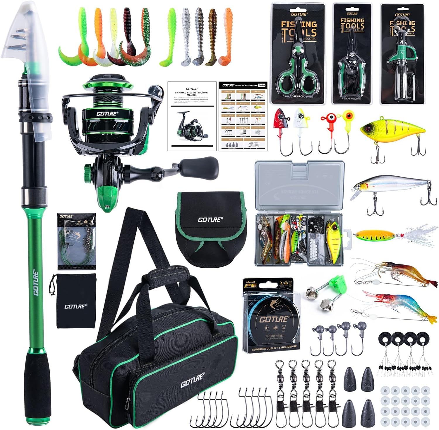 Goture 1.8M-2.7M Carbon Telesc - Fishing Rod Combo review and price