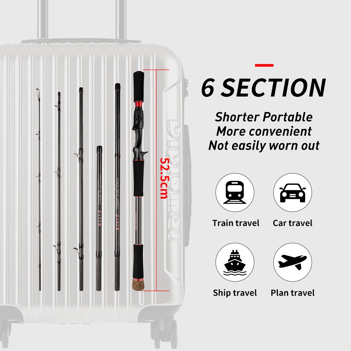 Fishing Rod 6 Section Casting  - Fishing Rod Spinning review and price
