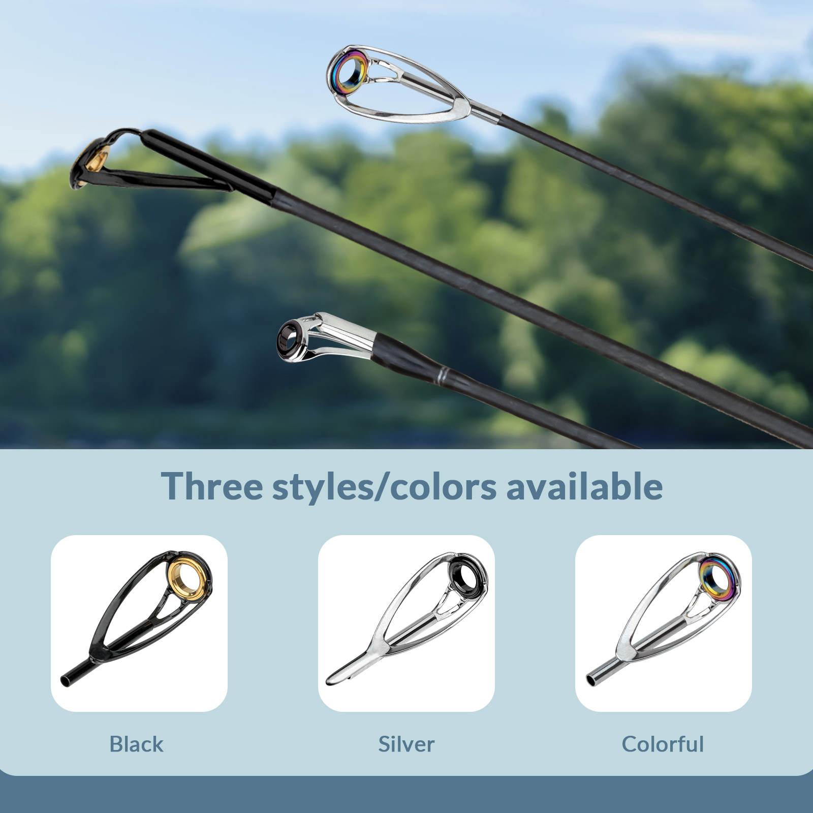 THKFISH 50pcs Fishing Rod Guid - Fishing Rod Guide Replacement review and price