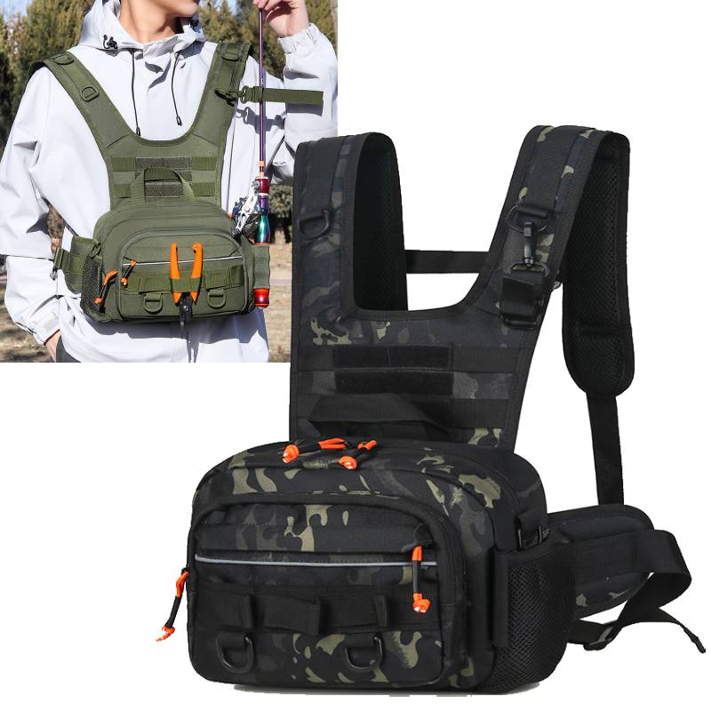 Men Chest Bag Tactical Fishing - Fishing Rod Holder review and price