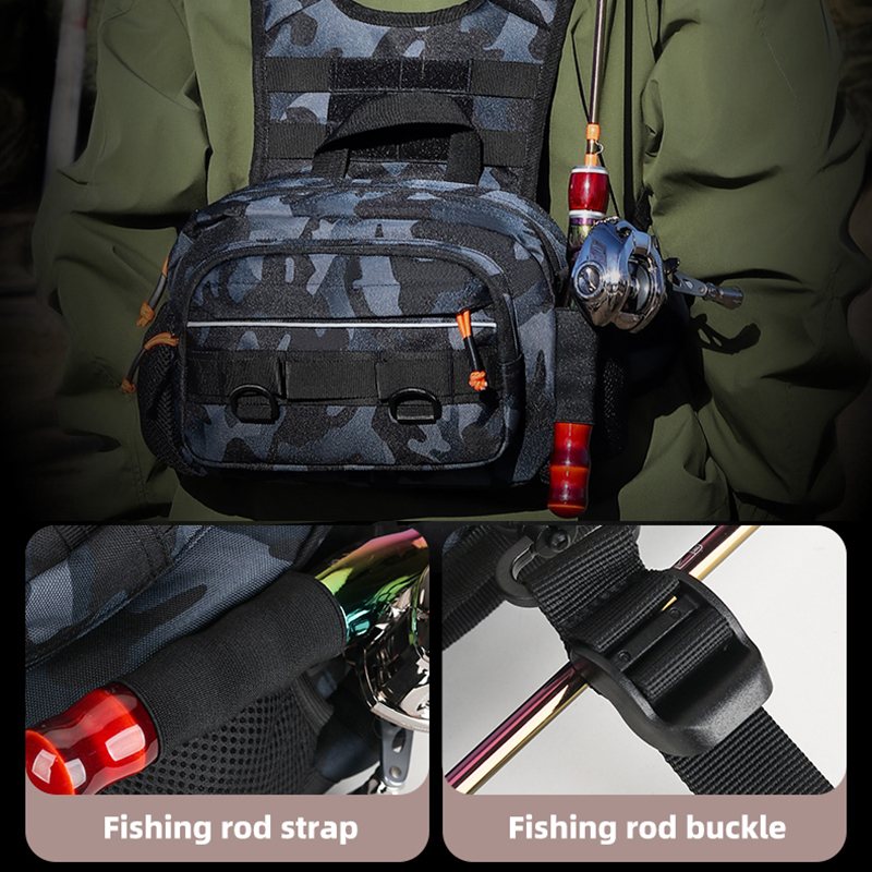 Men Chest Bag Tactical Fishing - Fishing Rod Holder review and price