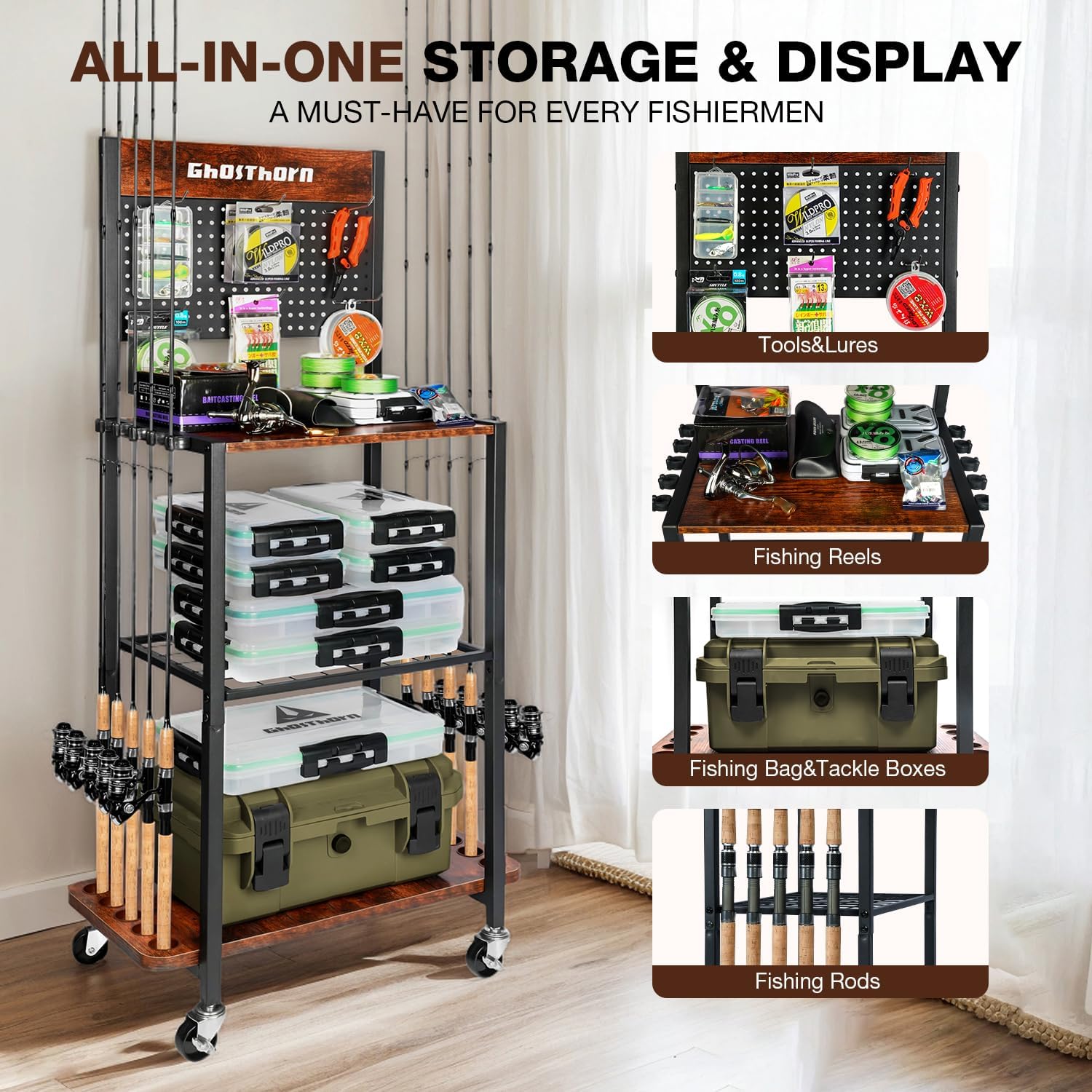 Fishing Rod Holder for Garage  - Fishing Rod Holder review and price