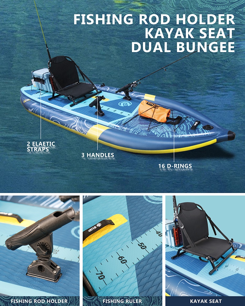 Three Air Chamber Inflatable F - Fishing Rod Boat review and price